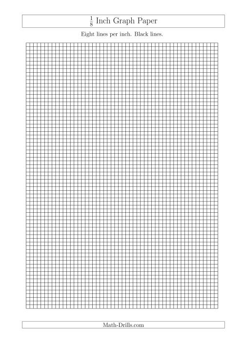 1/8 Inch Graph Paper with Black Lines (A4 Size)