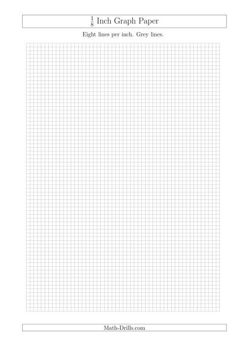 The 1/8 Inch Graph Paper with Grey Lines (A4 Size) Math Worksheet