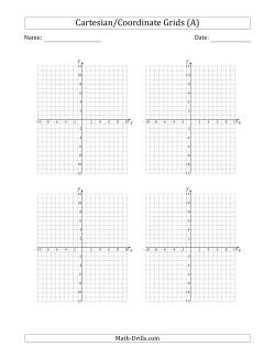 4 Per Page Cartesian/Coordinate Grids