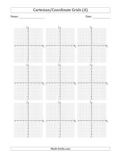 9 Per Page Cartesian/Coordinate Grids