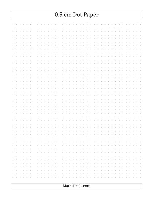 The 0.5 cm Dot Paper (B) Math Worksheet