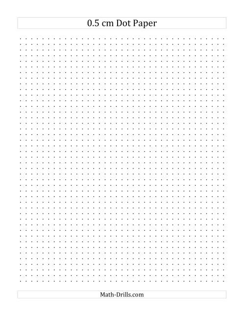 The 0.5 cm Dot Paper (All) Math Worksheet