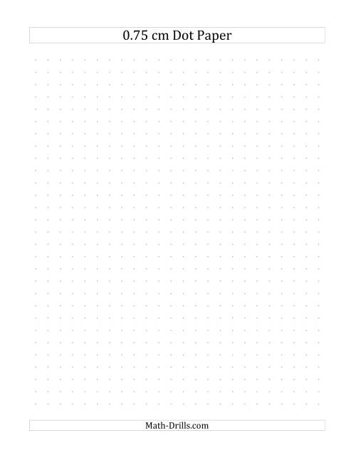 The 0.75 cm Dot Paper (B) Math Worksheet