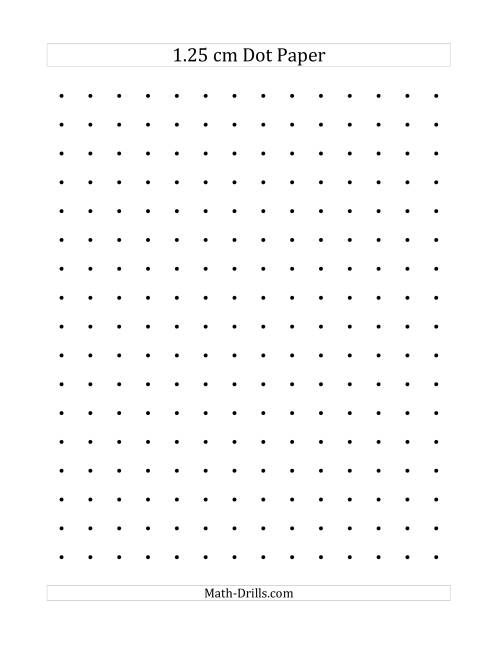 The 1.25 cm Dot Paper (All) Math Worksheet