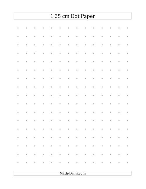 The 1.25 cm Dot Paper (All) Math Worksheet Page 2