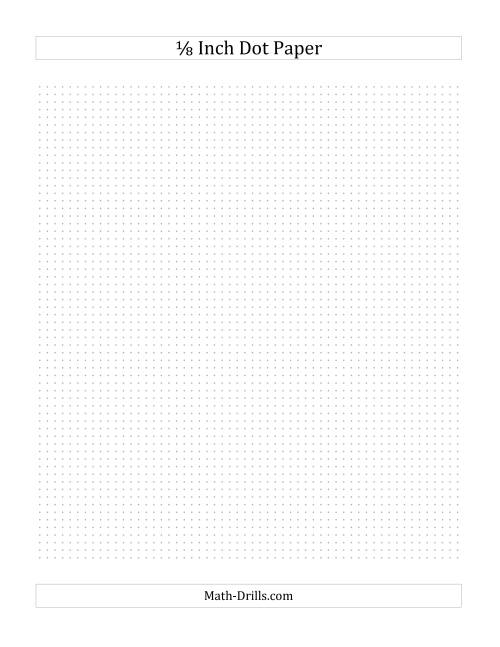 The 1/8 Inch Dot Paper (B) Math Worksheet