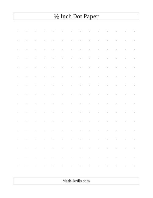 The 1/2 Inch Dot Paper (B) Math Worksheet