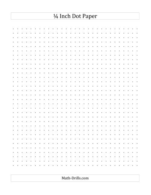 The 1/4 Inch Dot Paper (A) Math Worksheet