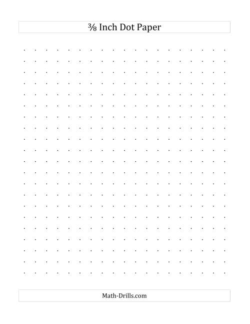 The 3/8 Inch Dot Paper (A) Math Worksheet