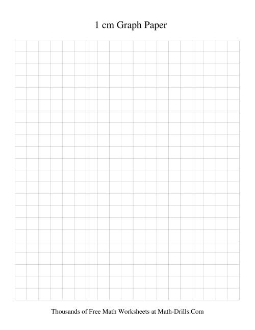 The 1 cm Metric Graph Paper (Black) Math Worksheet
