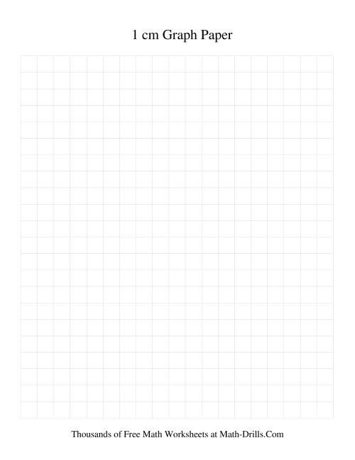 The 1 cm Metric Graph Paper (Grey) Math Worksheet