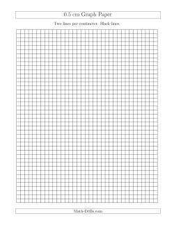 0.5 cm Graph Paper with Black Lines