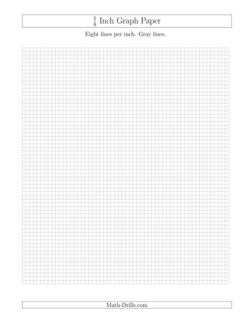The 1/8 Inch Graph Paper with Gray Lines Math Worksheet