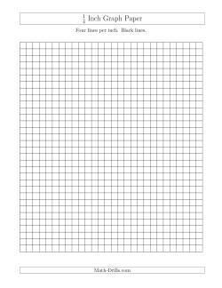 1/4 Inch Graph Paper with Black Lines