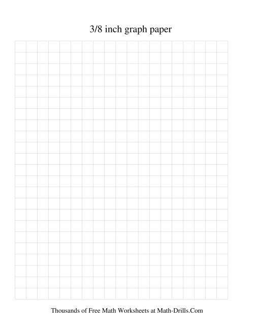 The 3/8 Inch Graph Paper (Black) Math Worksheet