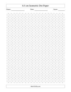 0.5 cm Isometric Dot Paper (Black Dots)