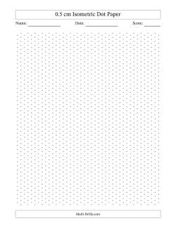 0.5 cm Isometric Dot Paper (Gray Dots)