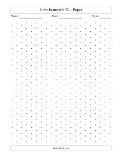 1 cm Isometric Dot Paper (Black Dots)