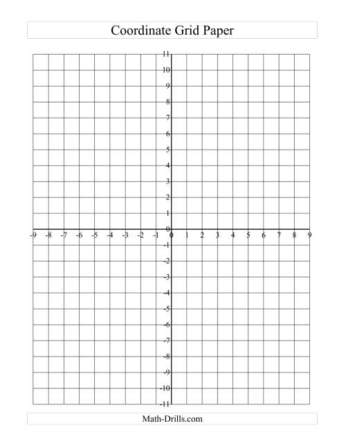 The Coordinate Grid Paper (Large Grid) (A) Math Worksheet