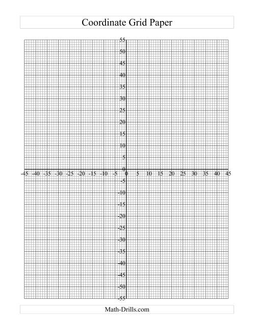 The Coordinate Grid Paper (Fine Grid) (C) Math Worksheet