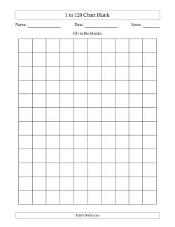 1 to 120 Chart Blank