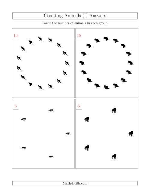 The Counting Animals in Circular Arrangements (I) Math Worksheet Page 2