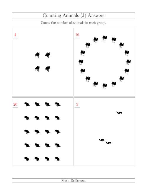 The Counting Animals in Mixed Arrangements (J) Math Worksheet Page 2