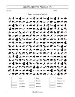 Counting Animal Pictures in Super Scattered Arrangements (100 Percent Full)