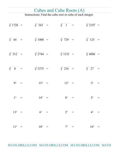 square-root-and-cube-root-worksheets