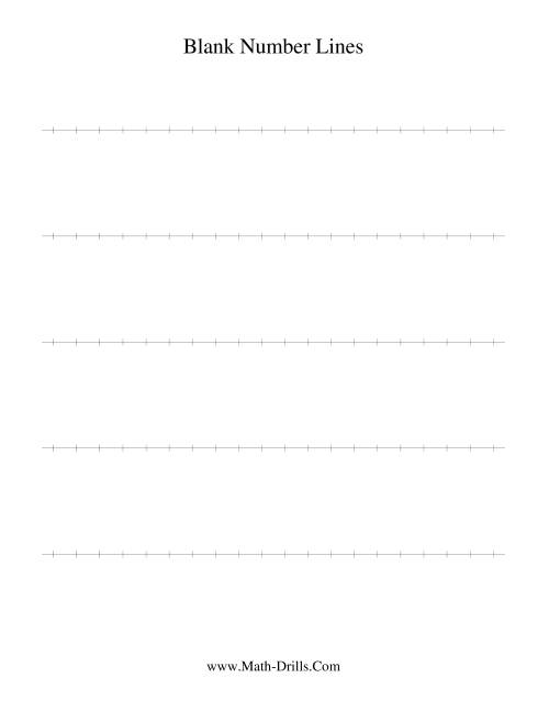 The Blank Number Line Math Worksheet