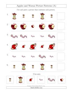 Apples and Worms Picture Patterns with Size Attribute Only