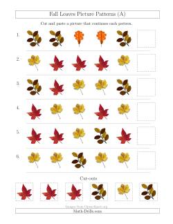 Fall Leaves Picture Patterns with Shape Attribute Only