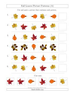 Fall Leaves Picture Patterns with Shape and Rotation Attributes