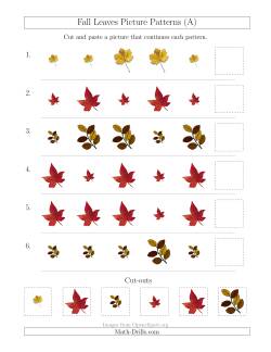 Fall Leaves Picture Patterns with Size Attribute Only