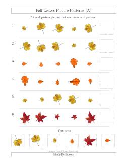 Fall Leaves Picture Patterns with Size and Rotation Attributes