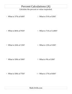 percentages practice worksheet