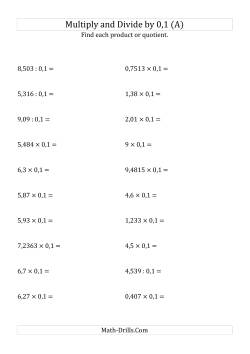 Multiplying and Dividing Decimals by 0,1