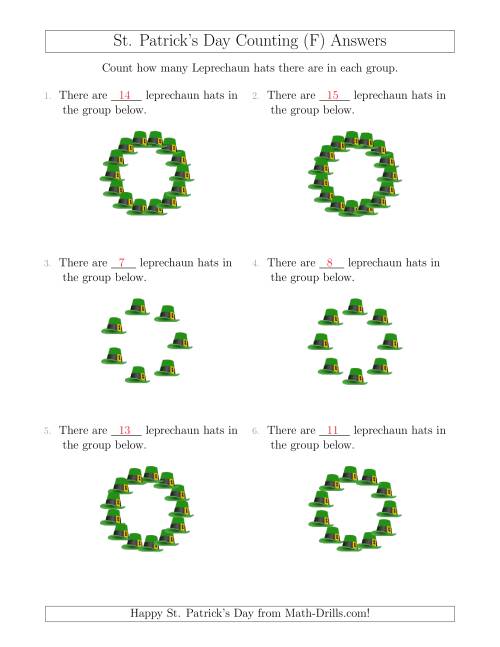 The Counting Leprechaun Hats in Circular Arrangements (F) Math Worksheet Page 2