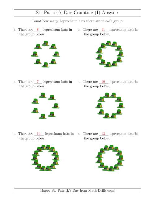 The Counting Leprechaun Hats in Circular Arrangements (I) Math Worksheet Page 2