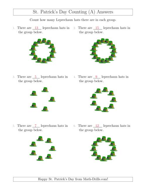 The Counting Leprechaun Hats in Circular Arrangements (All) Math Worksheet Page 2