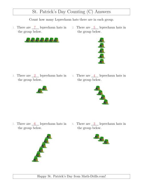 The Counting Leprechaun Hats in Linear Arrangements (C) Math Worksheet Page 2