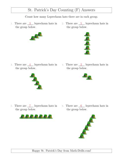 The Counting Leprechaun Hats in Linear Arrangements (F) Math Worksheet Page 2