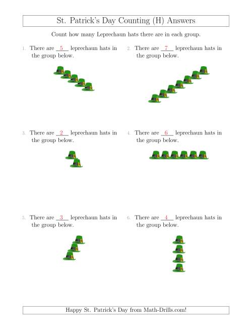 The Counting Leprechaun Hats in Linear Arrangements (H) Math Worksheet Page 2