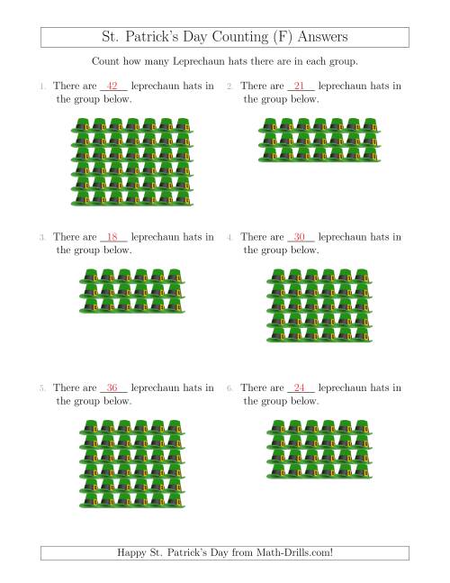 The Counting Leprechaun Hats in Rectangular Arrangements (F) Math Worksheet Page 2