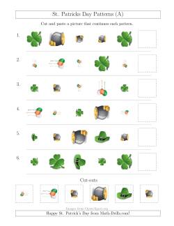 St. Patrick's Day Picture Patterns with Shape, Size and Rotation Attributes