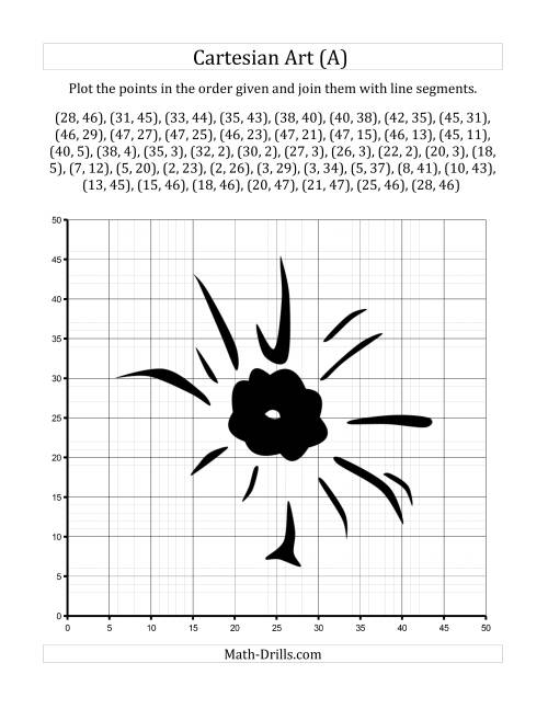 The Remembrance Day Poppy Cartesian Art (A) Math Worksheet Page 2