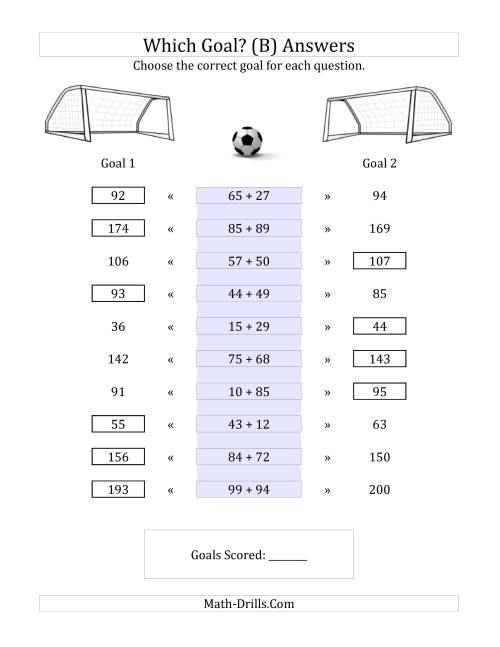The World Cup Math -- Which Goal? (B) Math Worksheet Page 2
