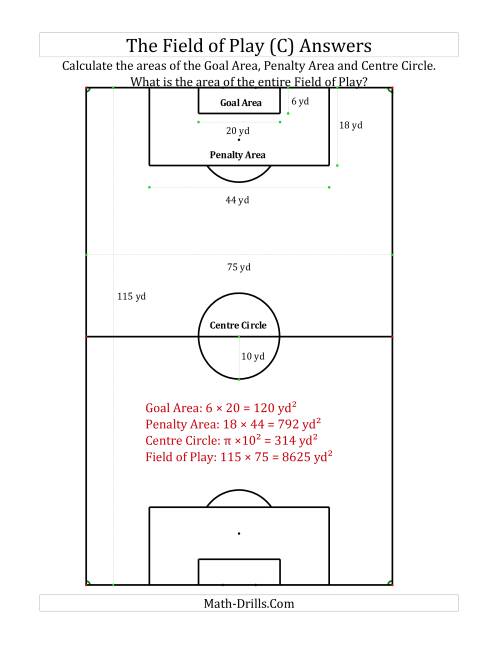 The World Cup Math -- The Field of Play (C) Math Worksheet Page 2