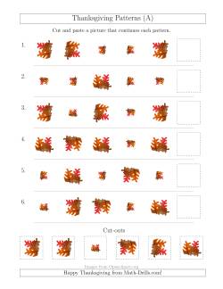 Thanksgiving Picture Patterns with Size and Rotation Attributes