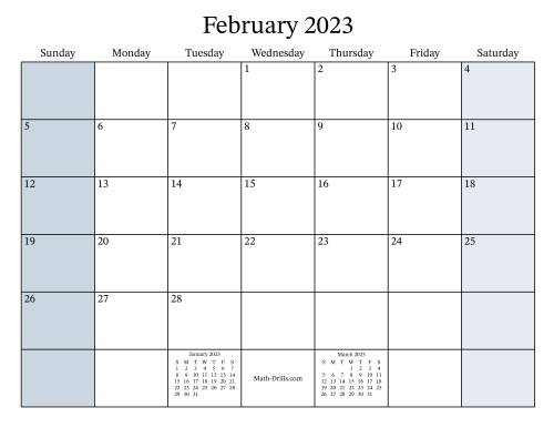 The Fillable 2023 Monthly Calendar Math Worksheet Page 2